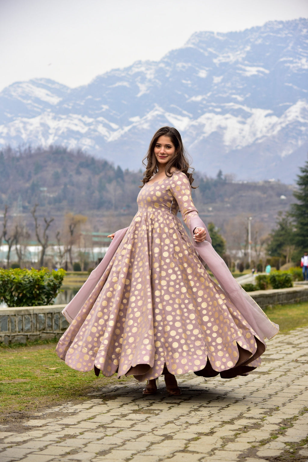 armina pastel chanderi maxi set