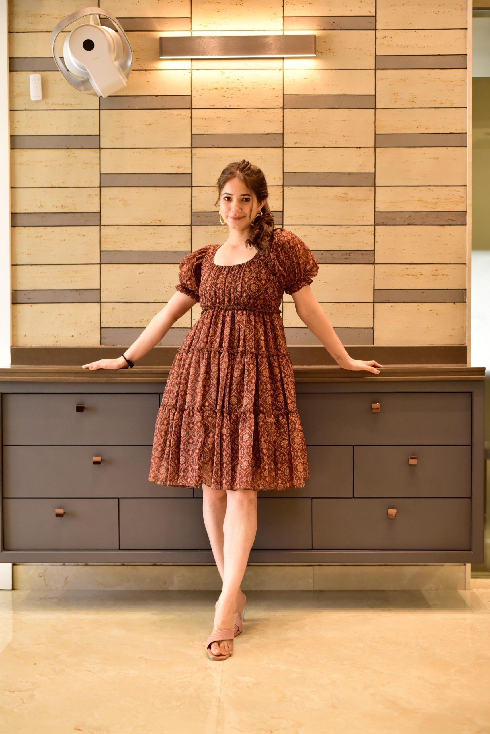 brown harbour georgette dress