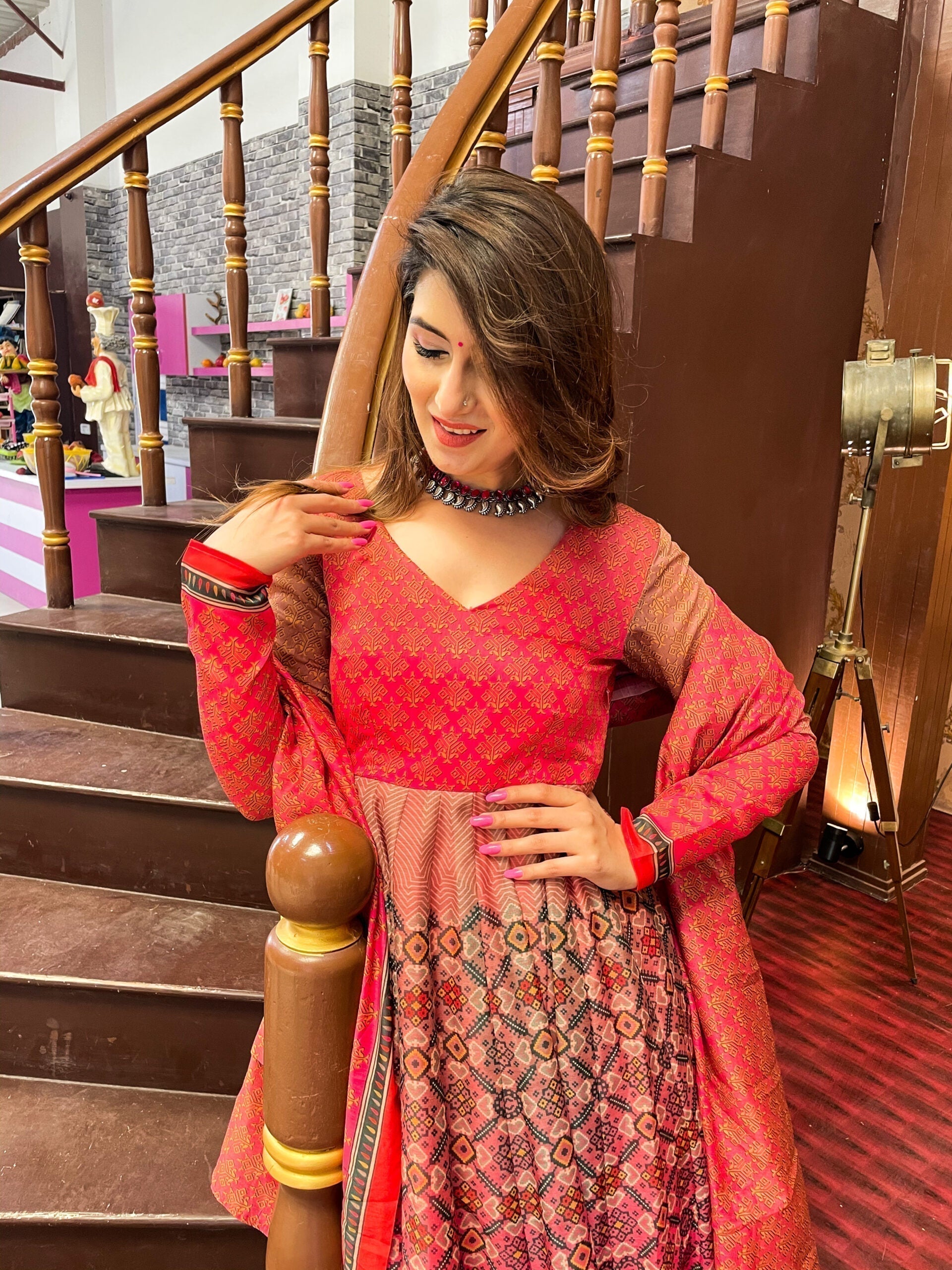 falak chanderi maxi set