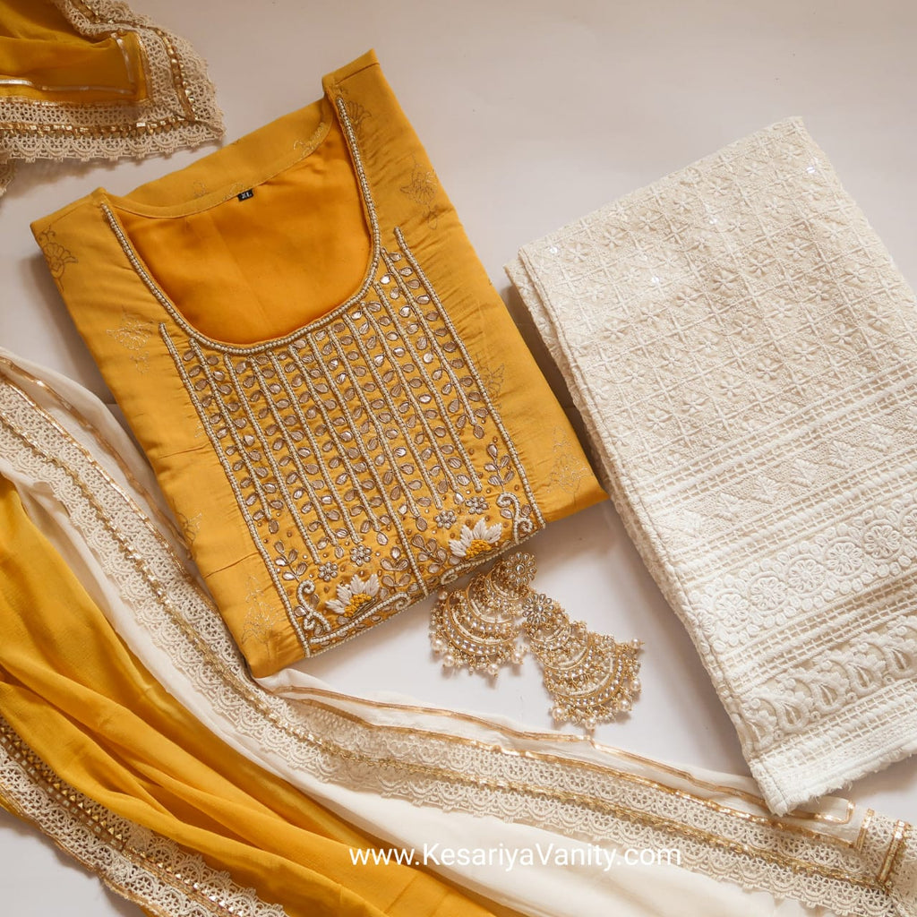 Kesariyavanity Haldi Ready Suit Set - 24 hour DEAL