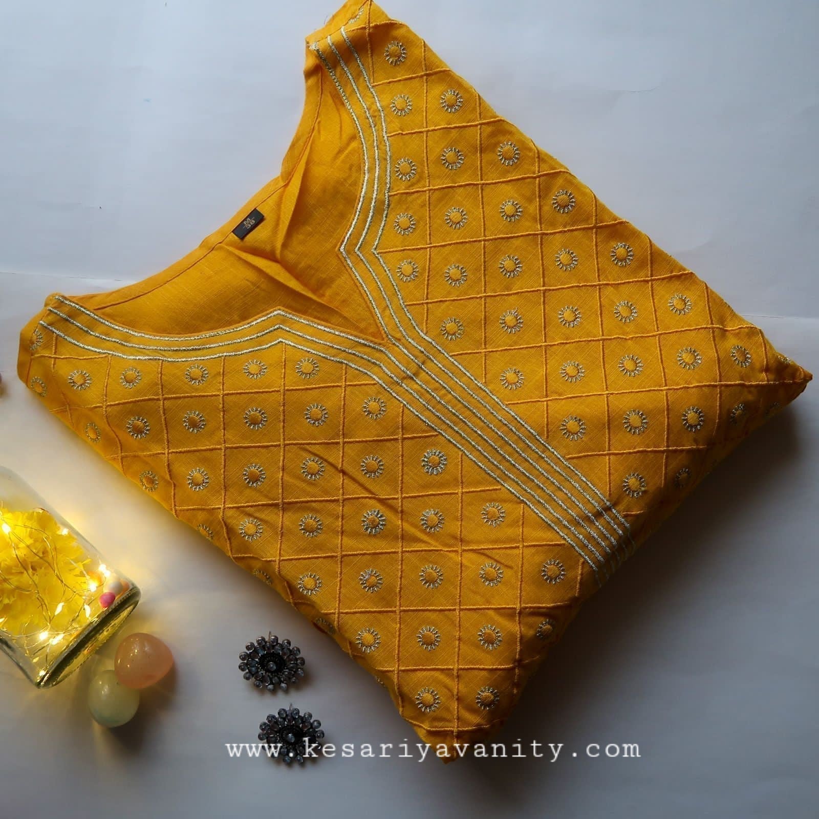 KesariyaVanity Embroidered Gown Suit - DEAL