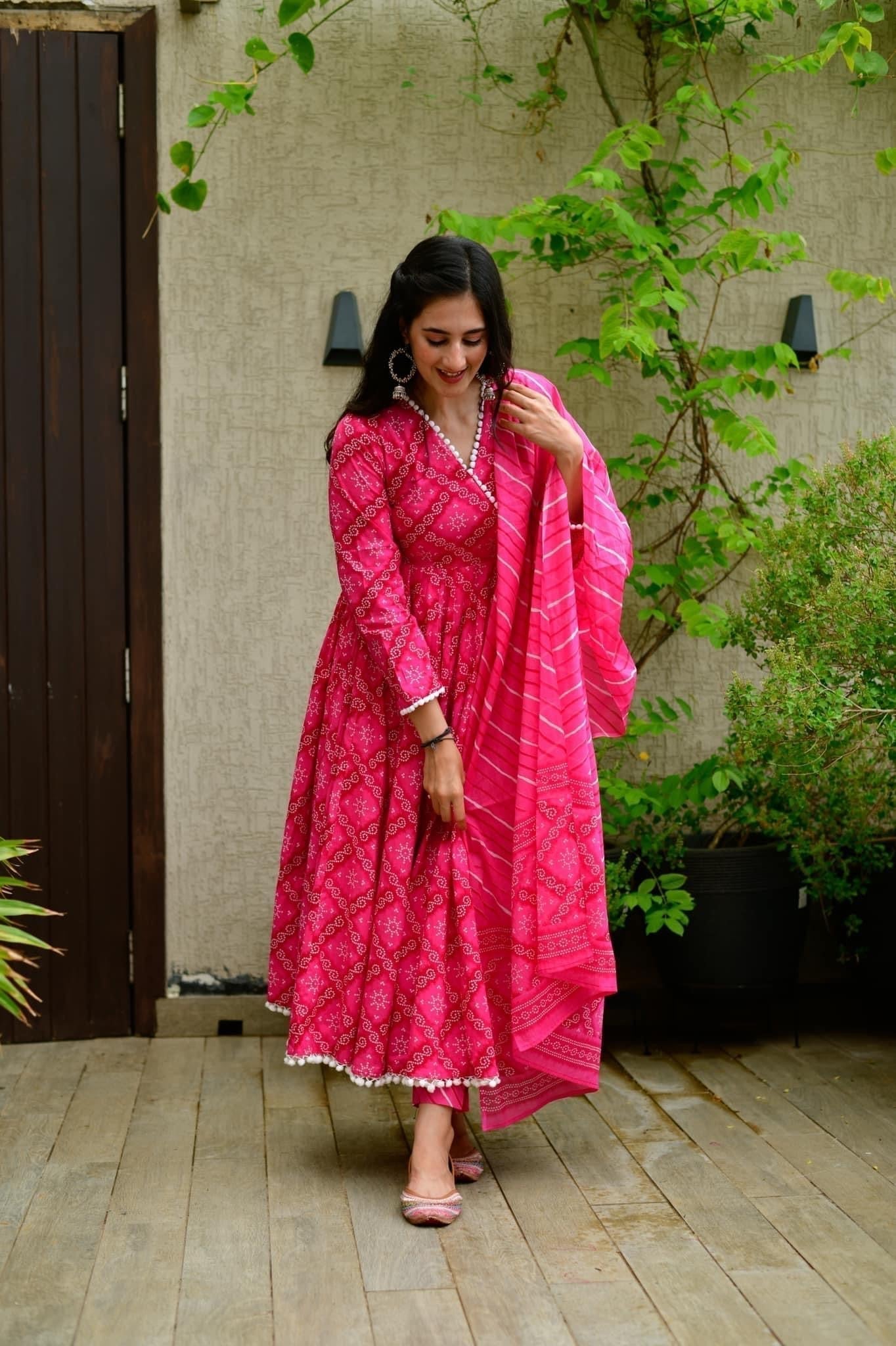 Amara pink pompom suit set