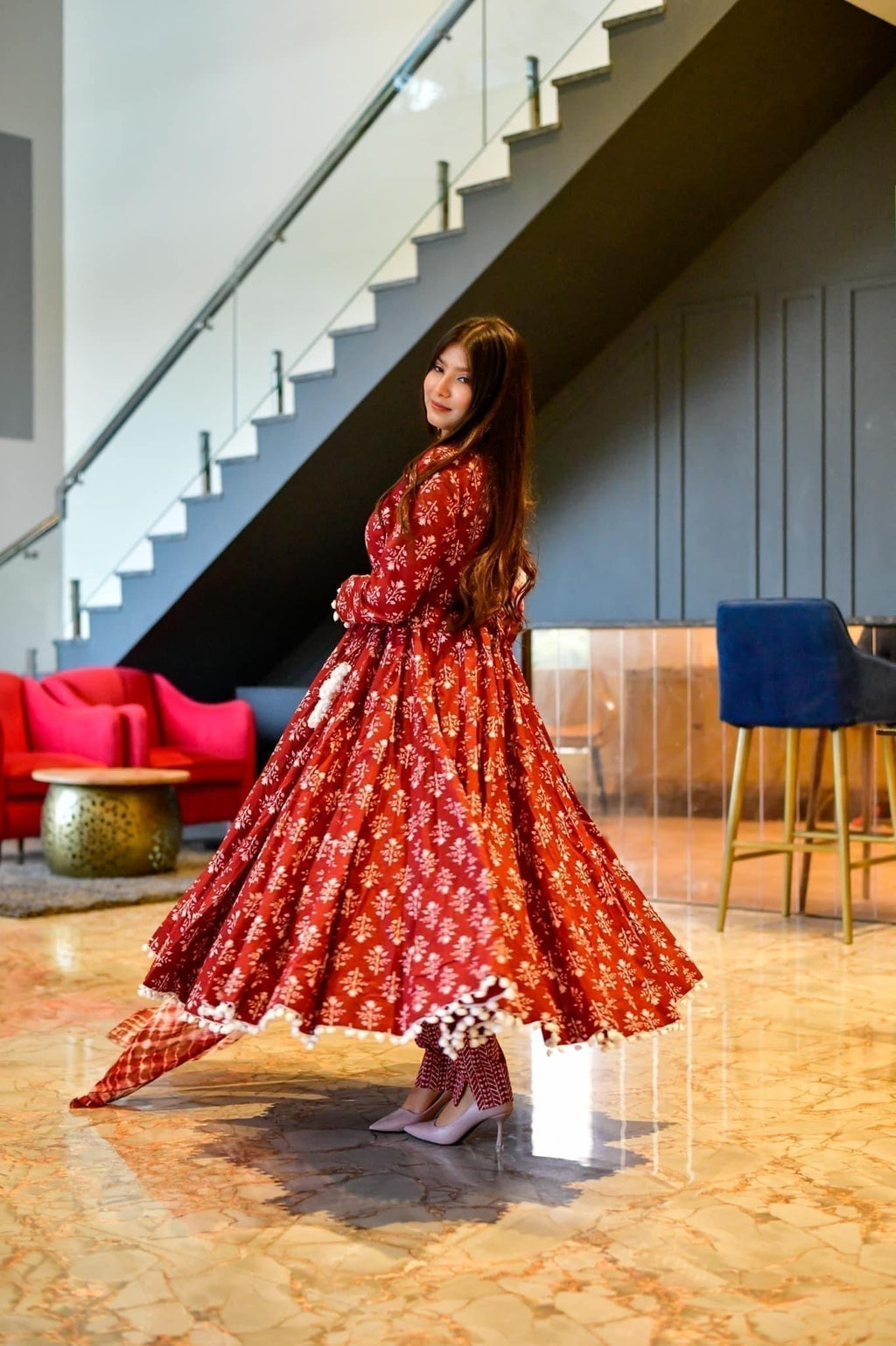 Berry cotton suit set