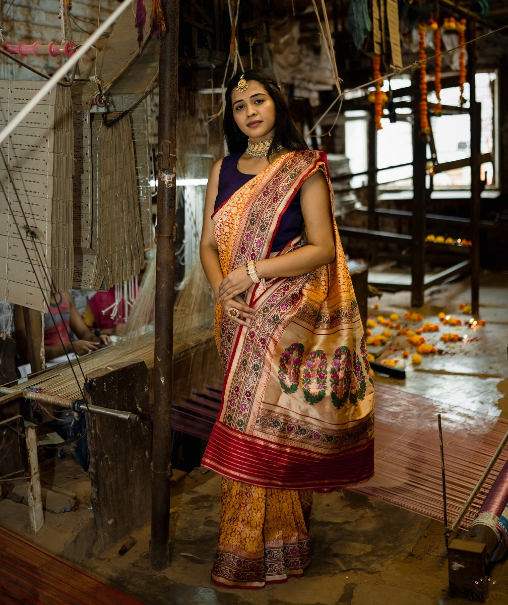 Ashawali Brocade Silk Saree